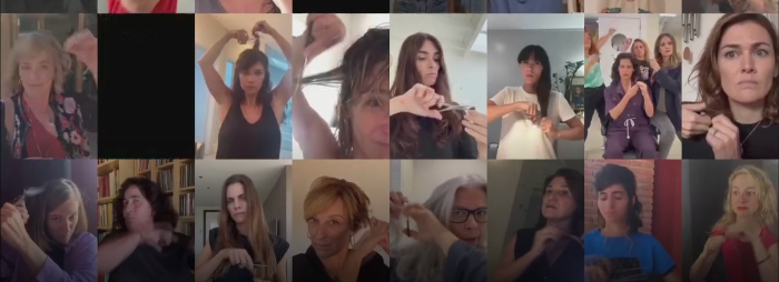 히잡혁명 참여하는 네티즌 모습