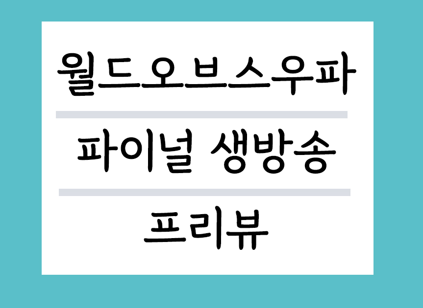 월드오브스트릿우먼파이터 파이널 생방송 프리뷰