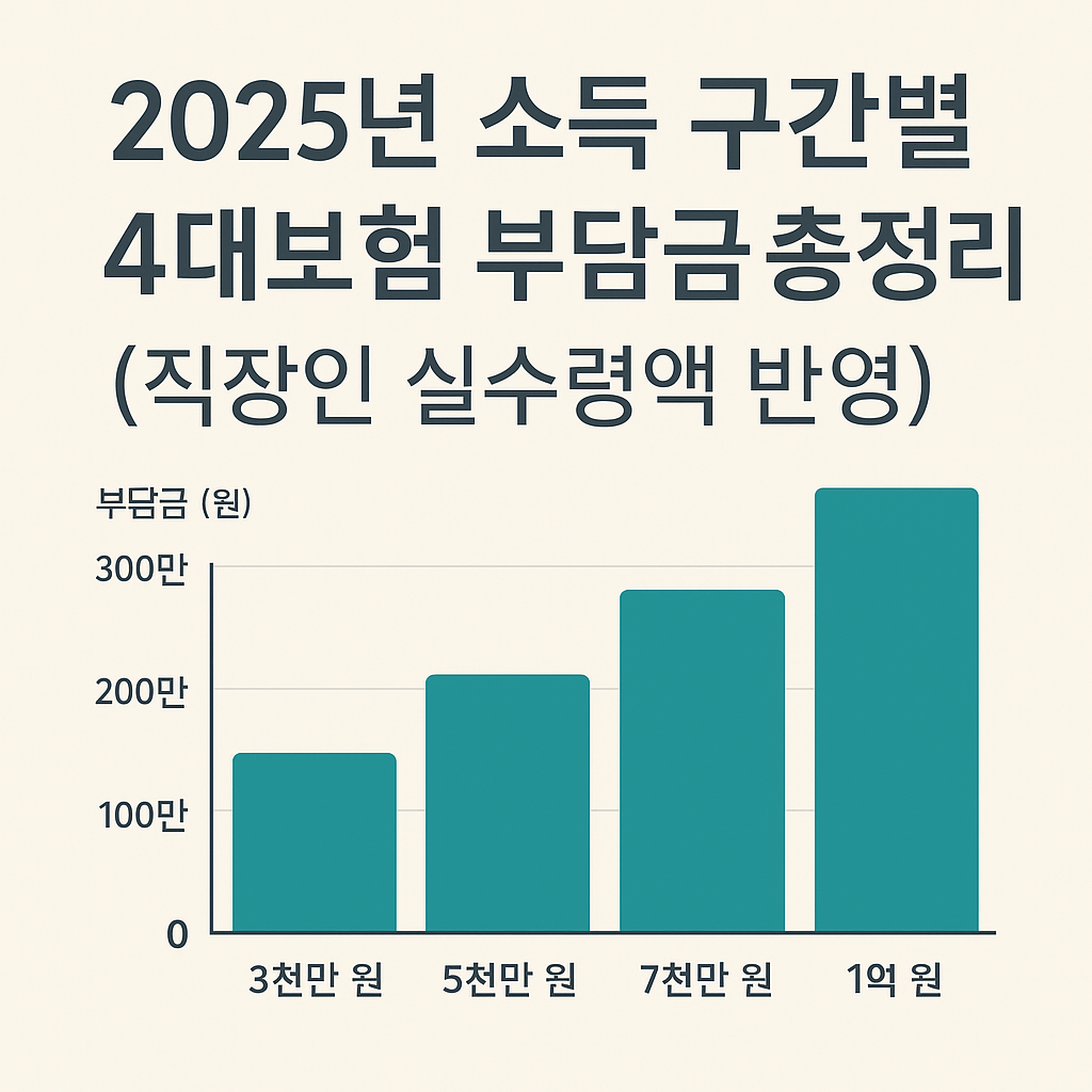 2025년 소득 구간별 4대보험 부담금 총정리