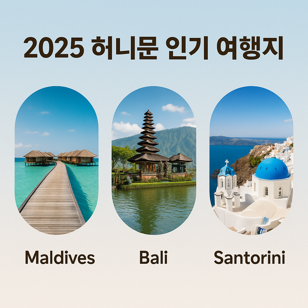 몰디브, 발리, 산토리니