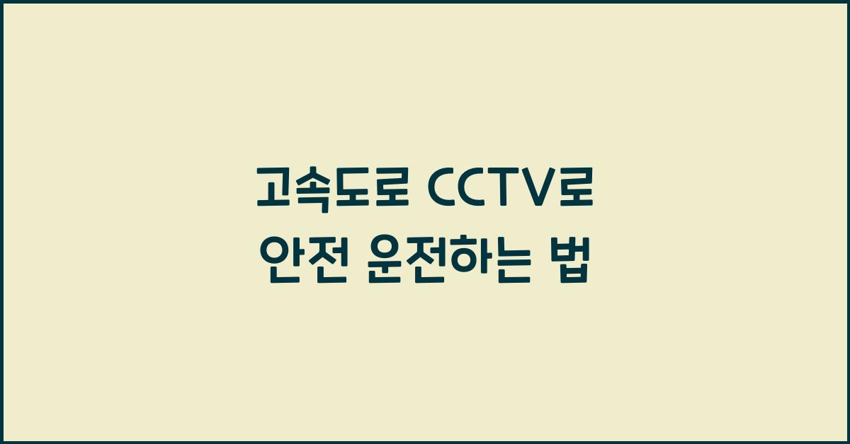 고속도로 cctv