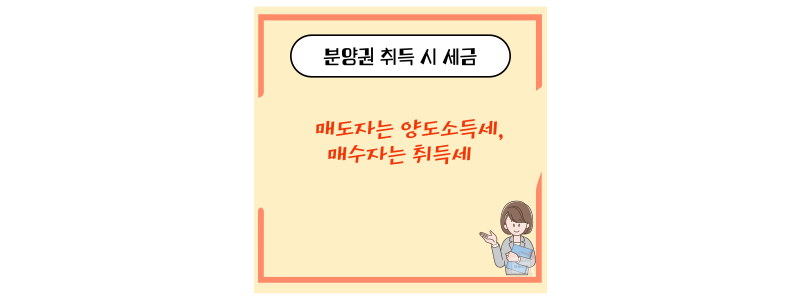분양권 취득 세금