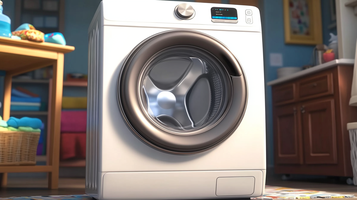 스타일리시하고 내구성이 뛰어난 삼성 WF2422HDEEH 세탁기, 다양한 가정 인테리어에 자연스럽게 조화되어 시간을 초월한 디자인을 보여줍니다.