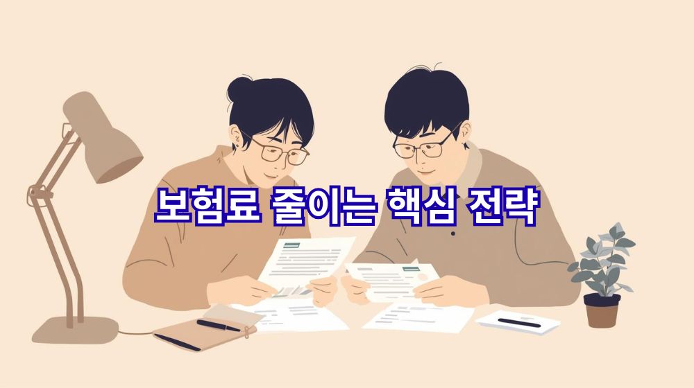 보험 증권을 점검하며 미소 짓는 부부