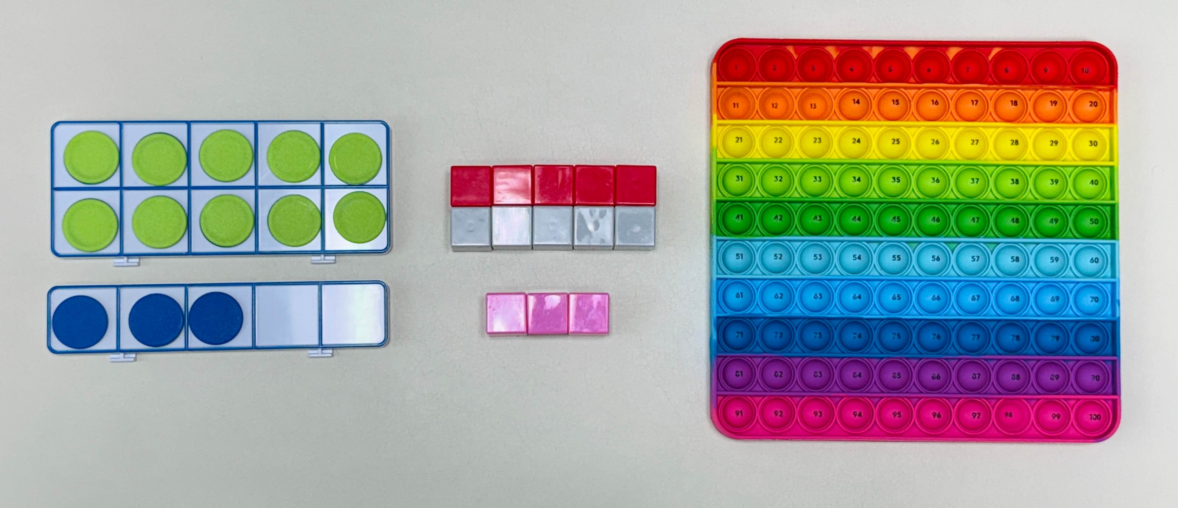 텐프레임, 큐블로 자석블록, 버블 포퍼 수학교구