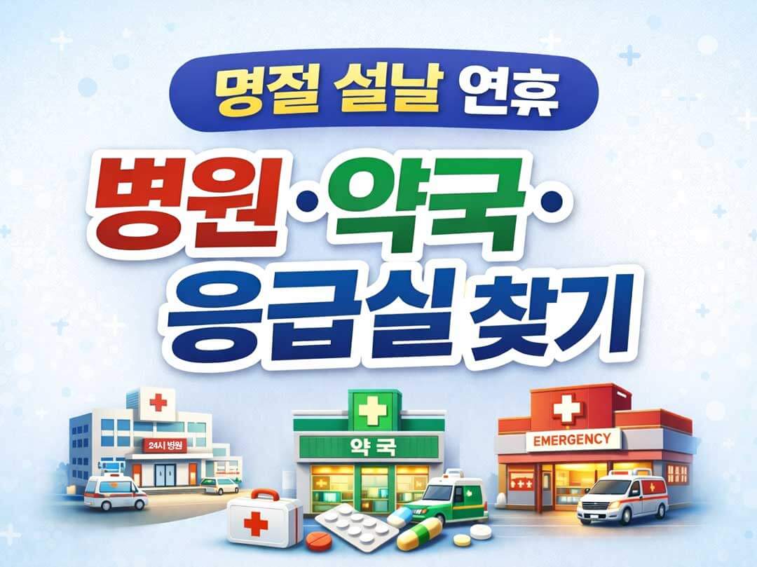 2026년 명절 설날 연휴 병원 · 약국 · 응급실 찾기