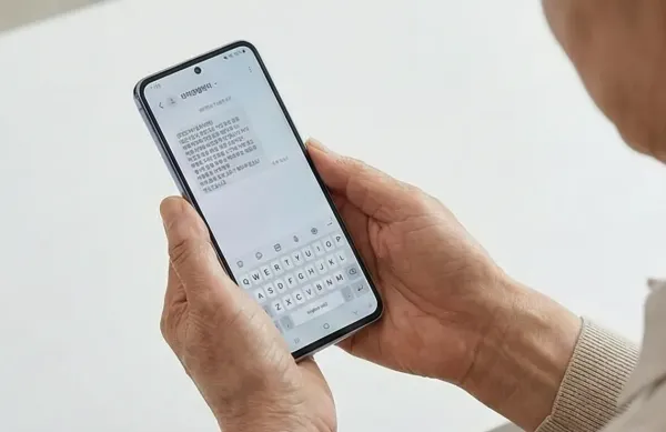 갤럭시 글자 크기 및 화면 크게 보는 설정법