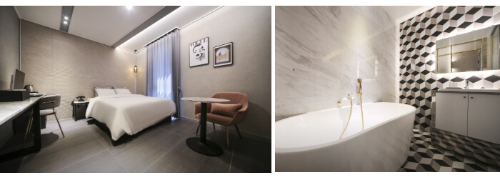 리안호텔 객실 욕실 내부 사진