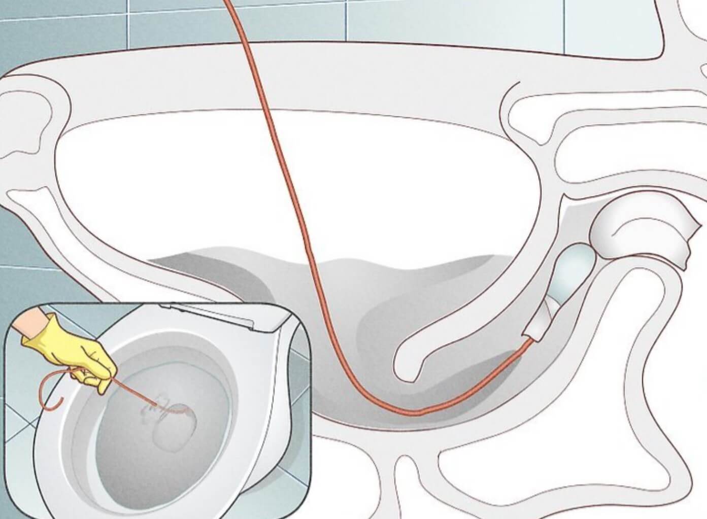 철사로 변기 뚫기