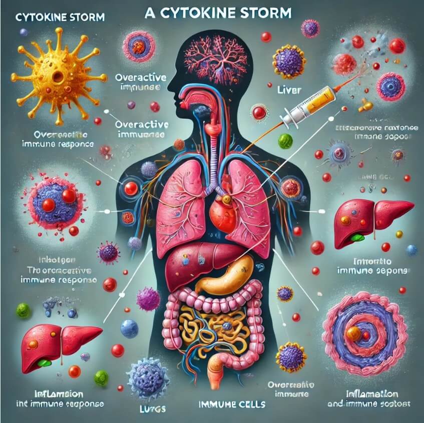 사이토카인 폭풍 관련 사진