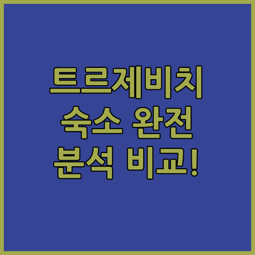 체코 트르제비치 숙소 완전 정복! 호