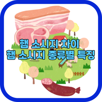 햄 소시지 차이 햄 소시지 종류별 특징