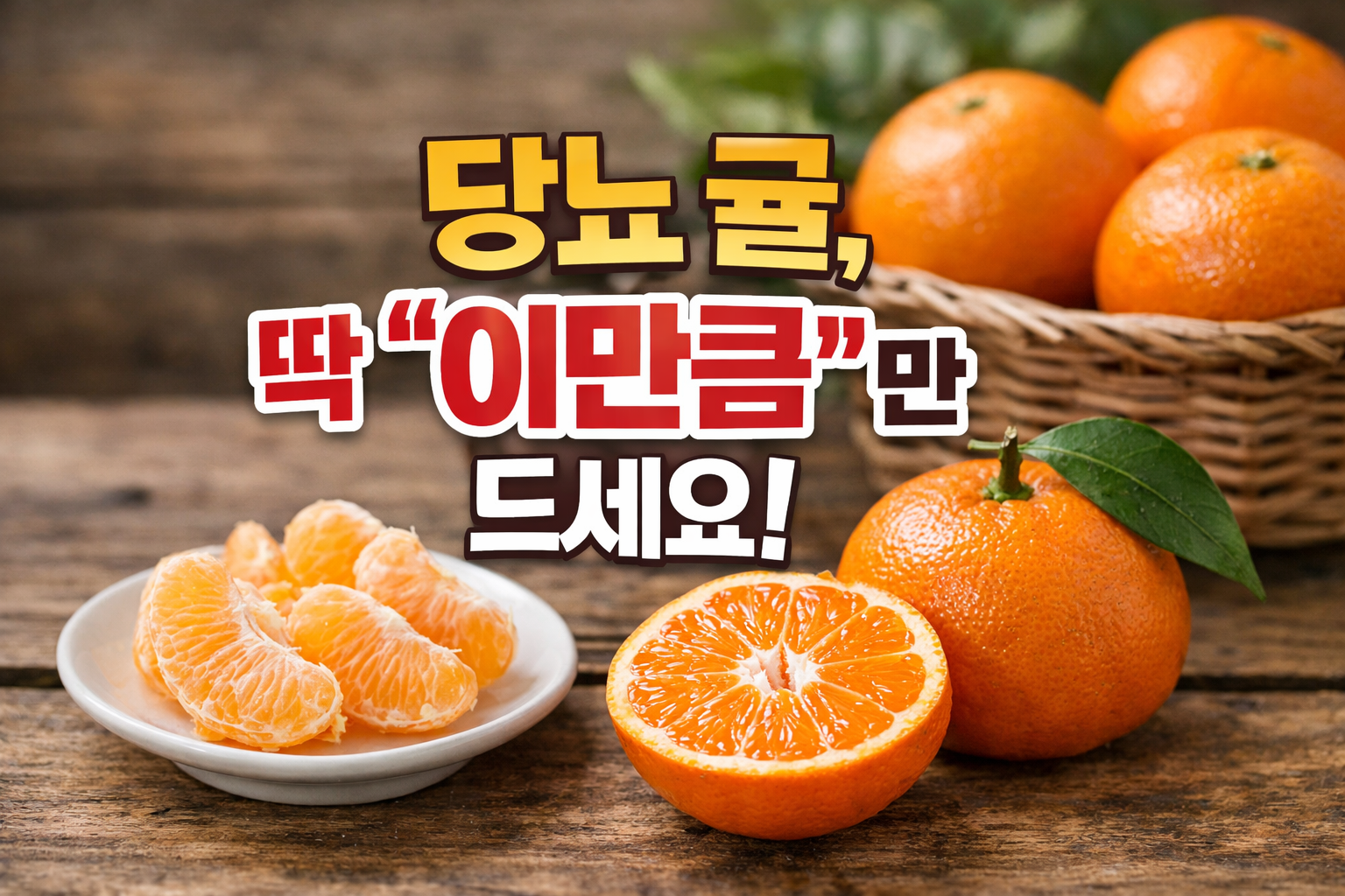 당뇨 환자 귤 1회 섭취량 120g 기준 안내 이미지