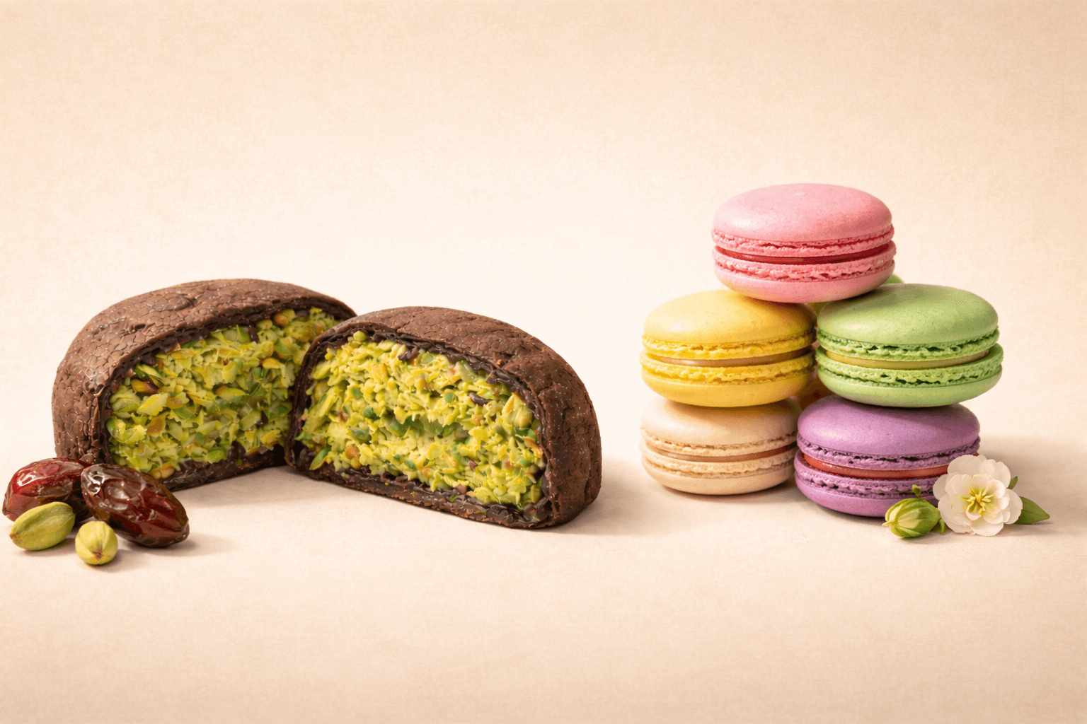 두바이쫀득쿠키 vs 마카롱, 디저트 비교