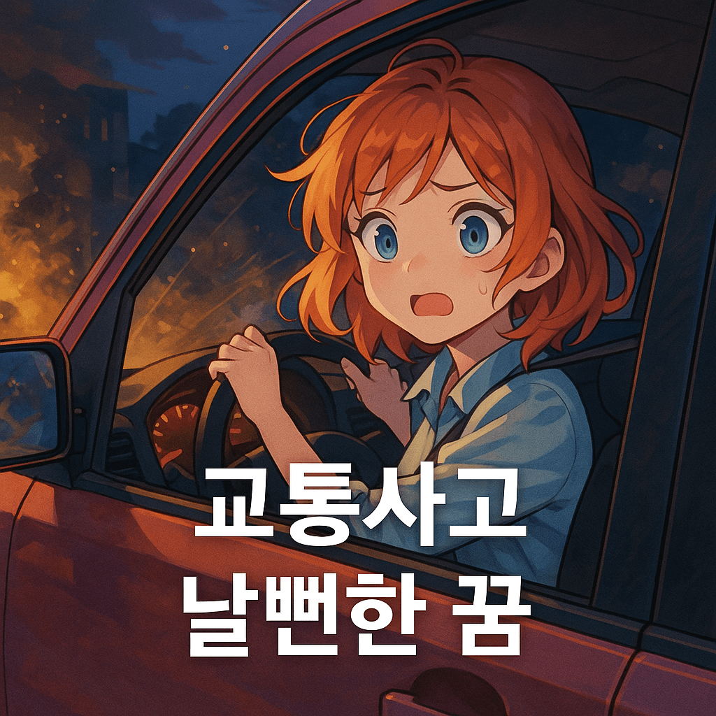 교통사고 날뻔한 꿈