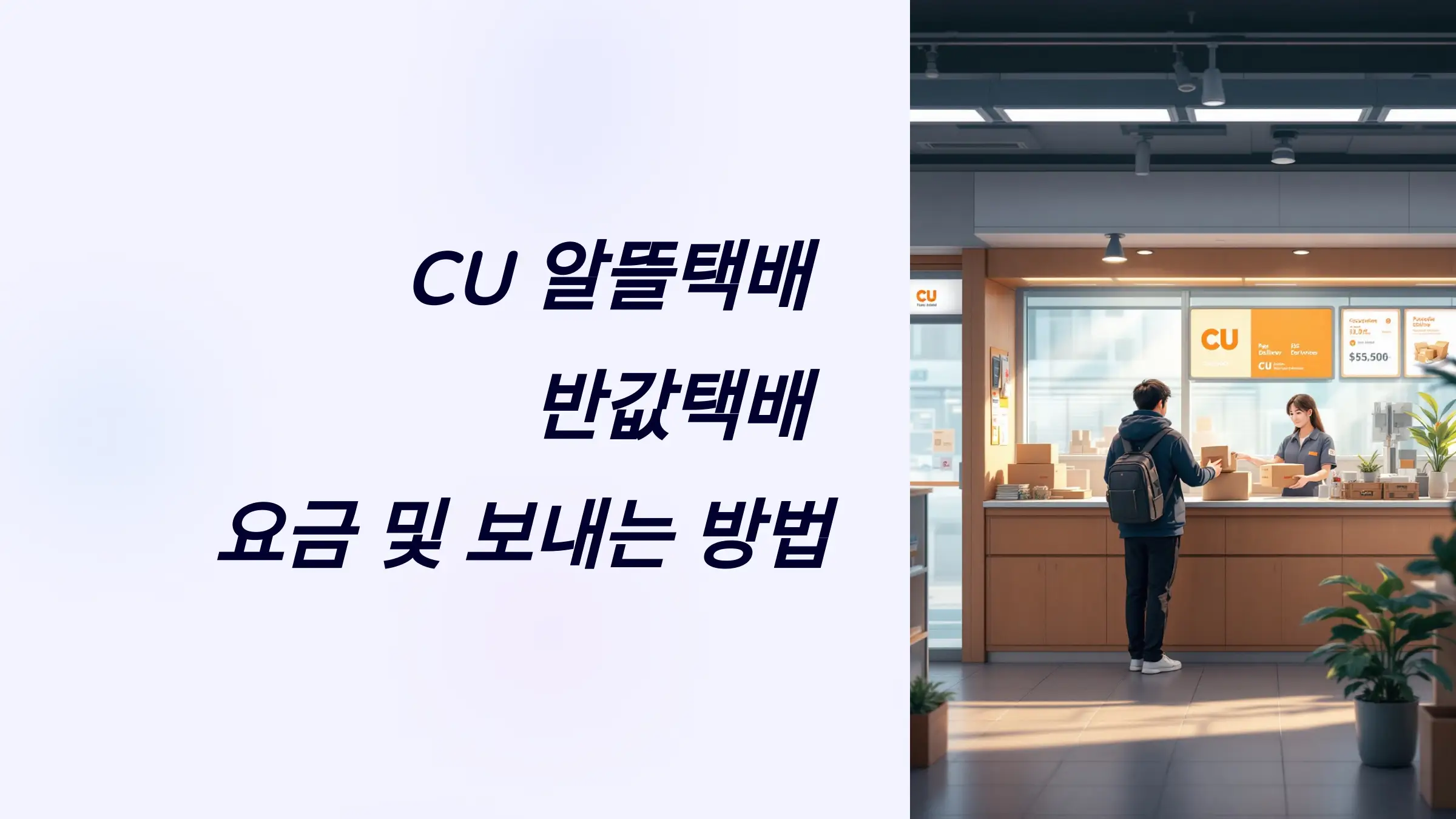 CU 알뜰택배 반값택배 요금, 보내는 방법, 온라인 예약, 배송 기간, 배송 조회, 접수 가능 품목, 제한 품목