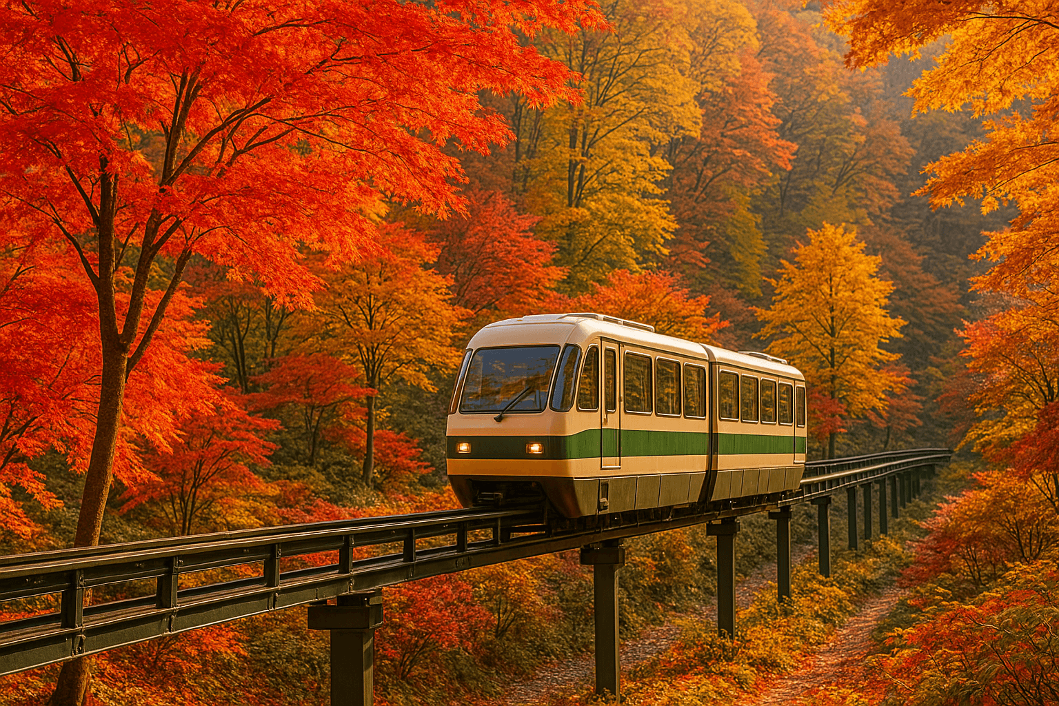 가을철 단풍 명소 화담숲 전경