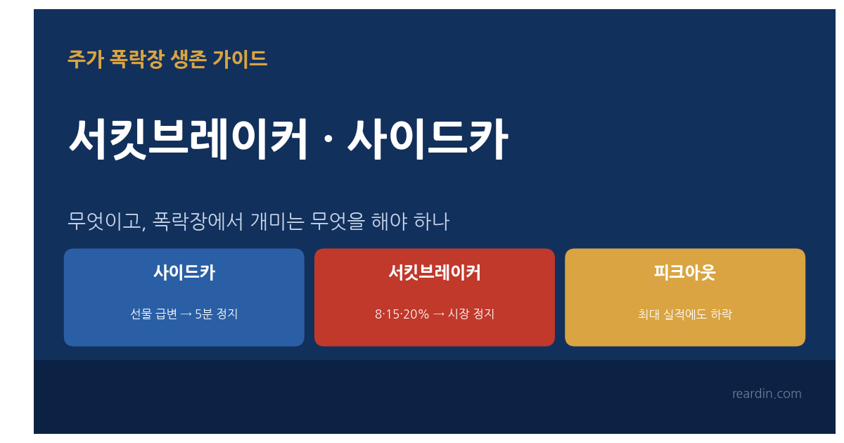 서킷브레이커 사이드카 폭락장 대응 개념 정리 썸네일