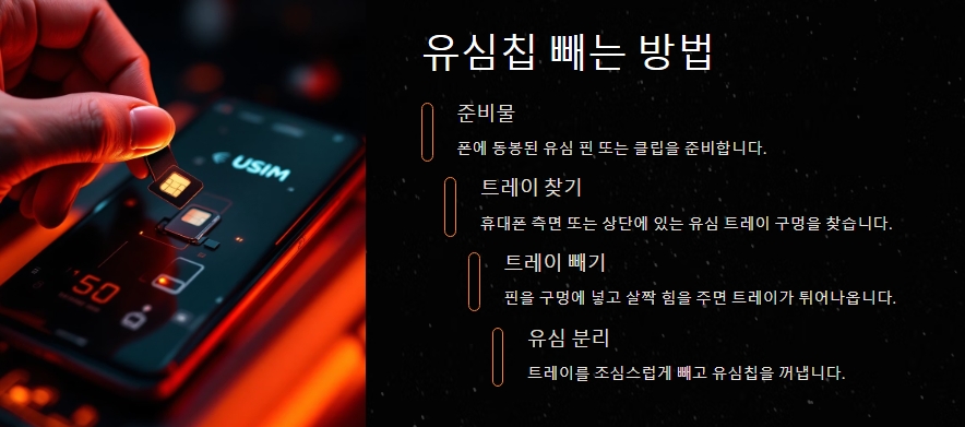 "유심칩 빼는 방법"
유심칩 빼는걸 설명하는 이미지