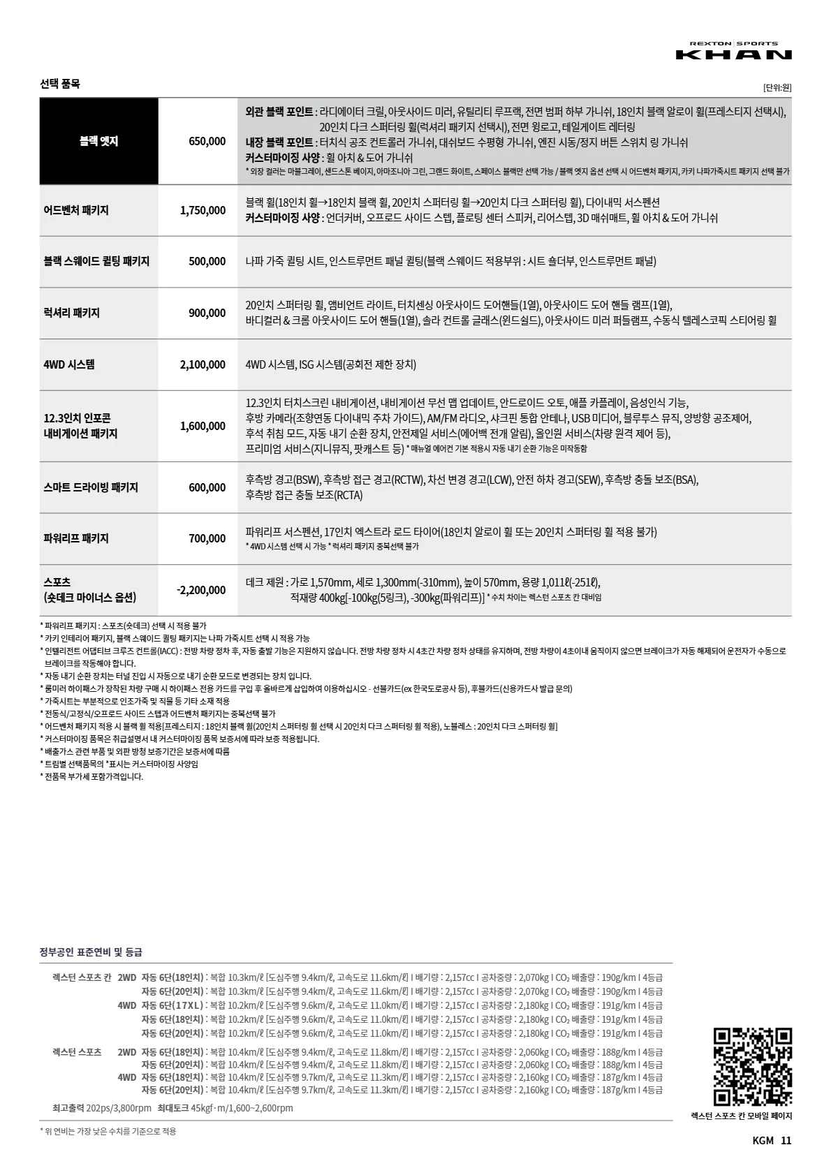 KGM 렉스턴 스포츠 이미지