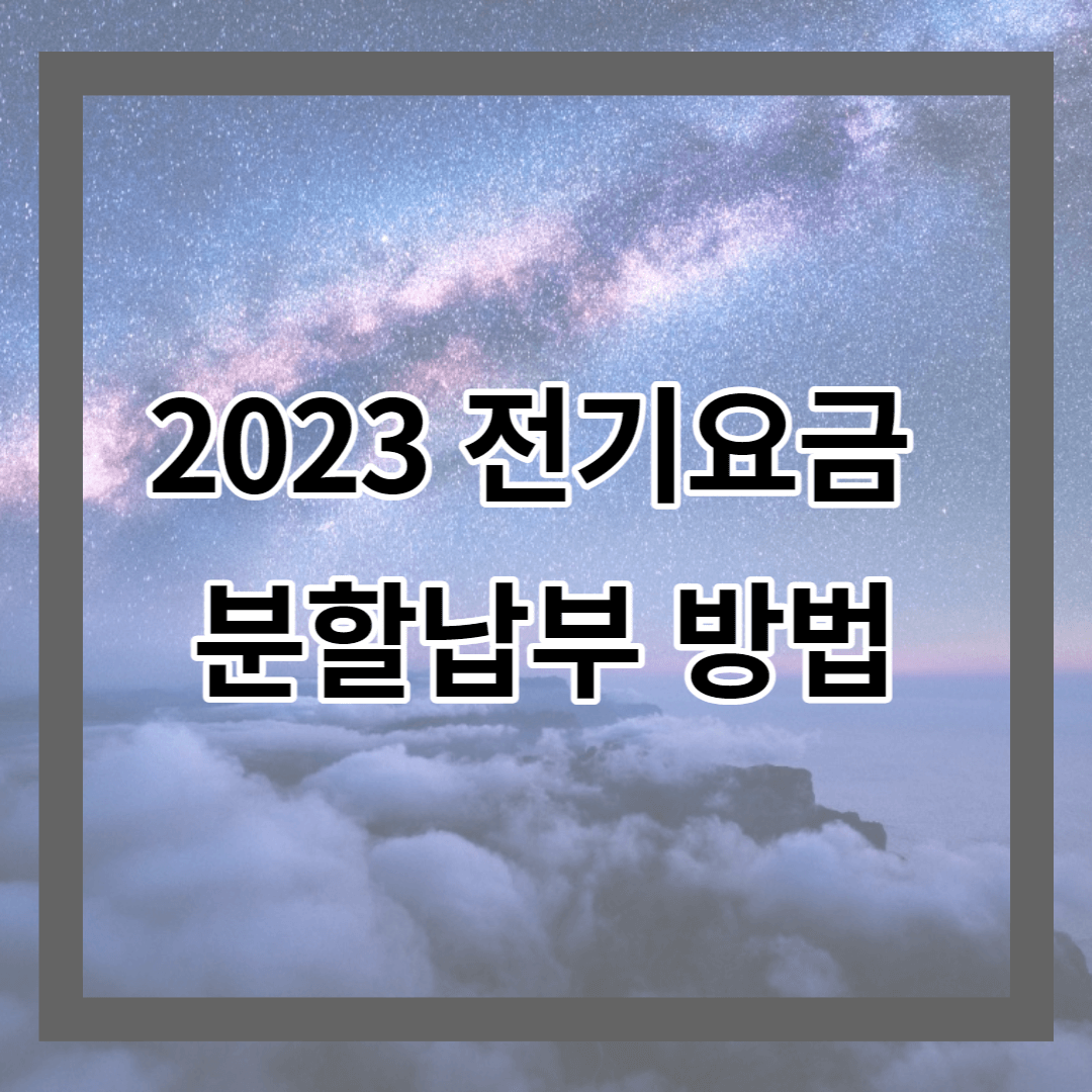 전기요금분할납부
