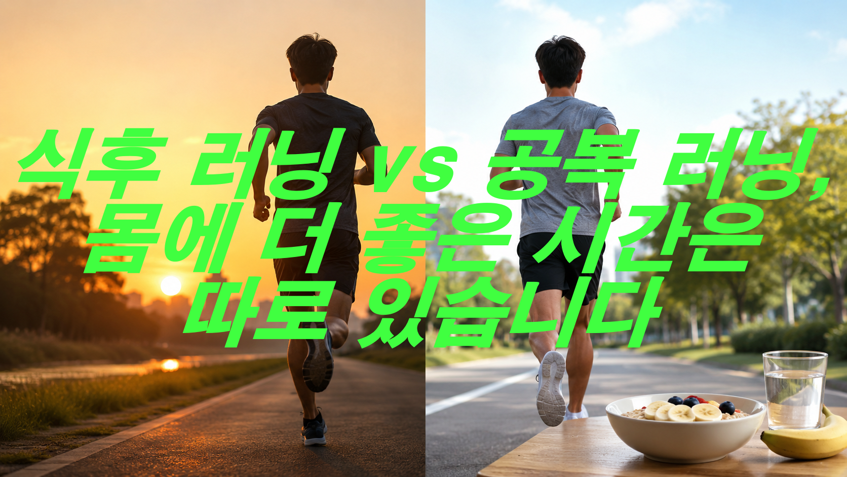식후 러닝 vs 공복 러닝, 몸에 더 좋은 시간은 따로 있습니다