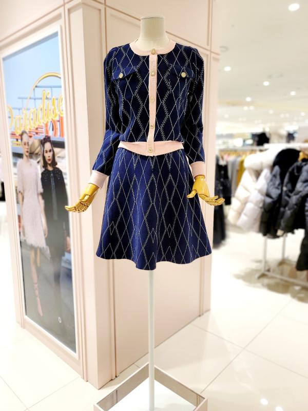 샤틴 아가일패턴 투피스 S231K981