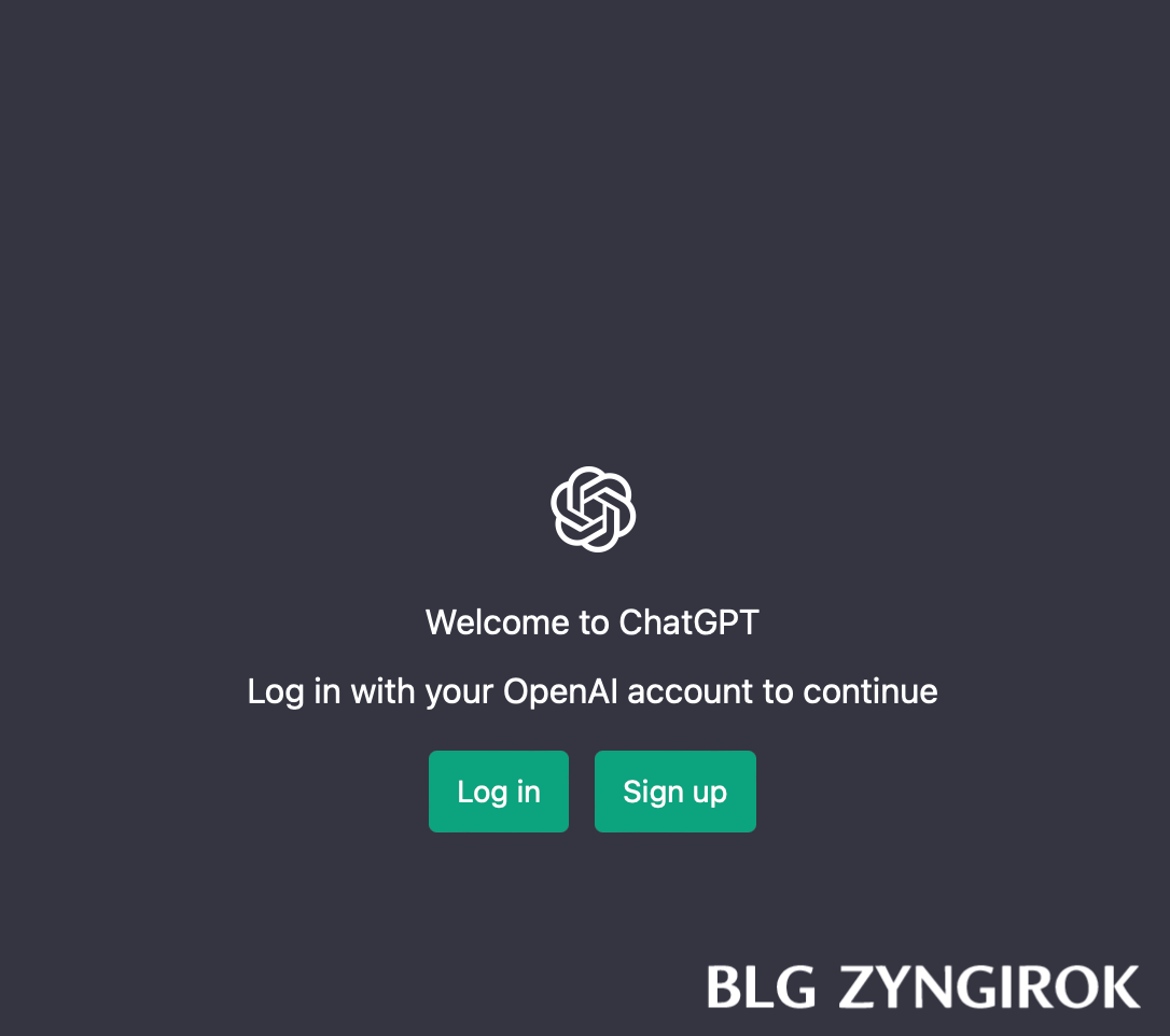 Login 할지 Signup 할지 물어보는 모습이다.