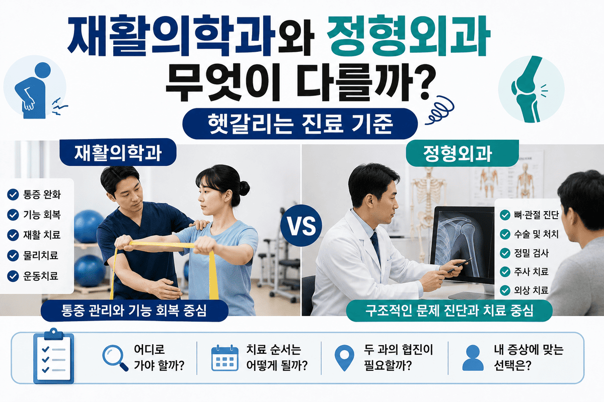 재활의학과와 정형외과 무엇이 다를까