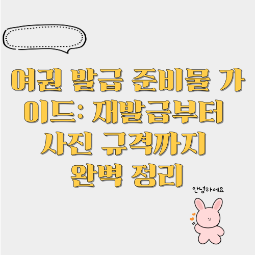 여권 발급 준비물