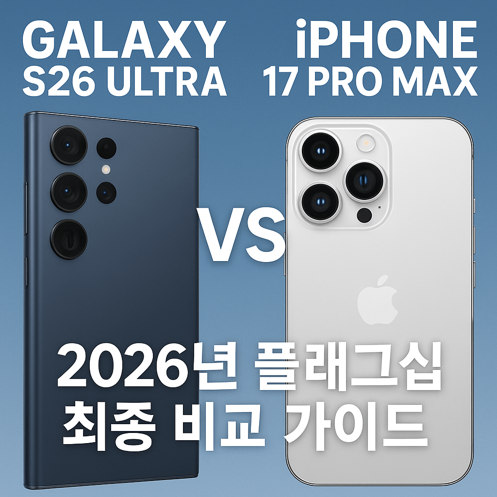 갤럭시 S26 울트라 vs 아이폰 17 프로 맥스, 2026년 플래그십 최종 비교 가이드