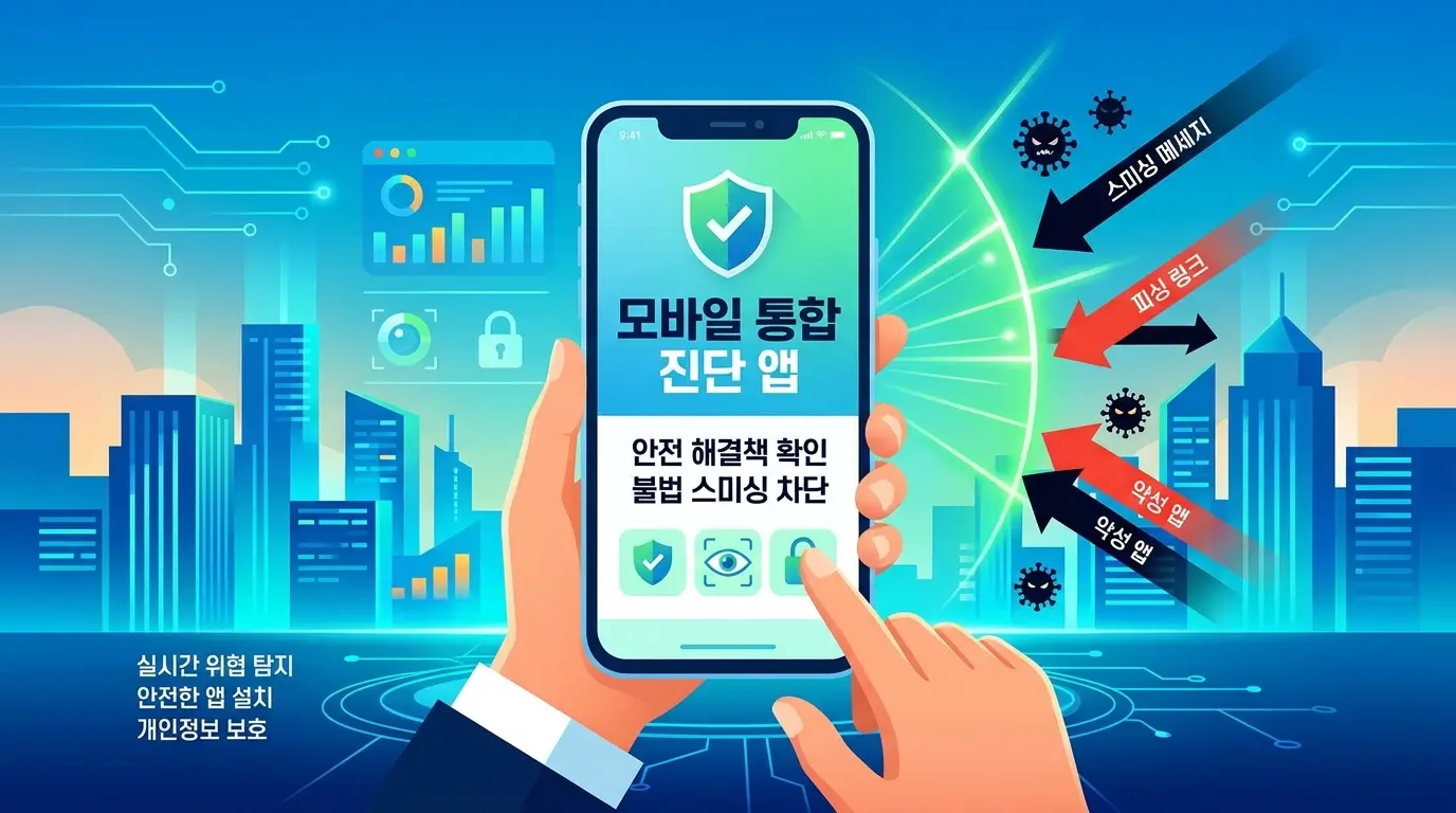 모바일 통합 진단 앱 안전 해결책 확인 및 불법 스미싱 차단