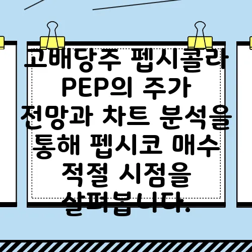 고배당주 펩시콜라 PEP의 주가 전망과 차트 분석을 통해 펩시코 매수 적절 시점을 살펴봅니다.