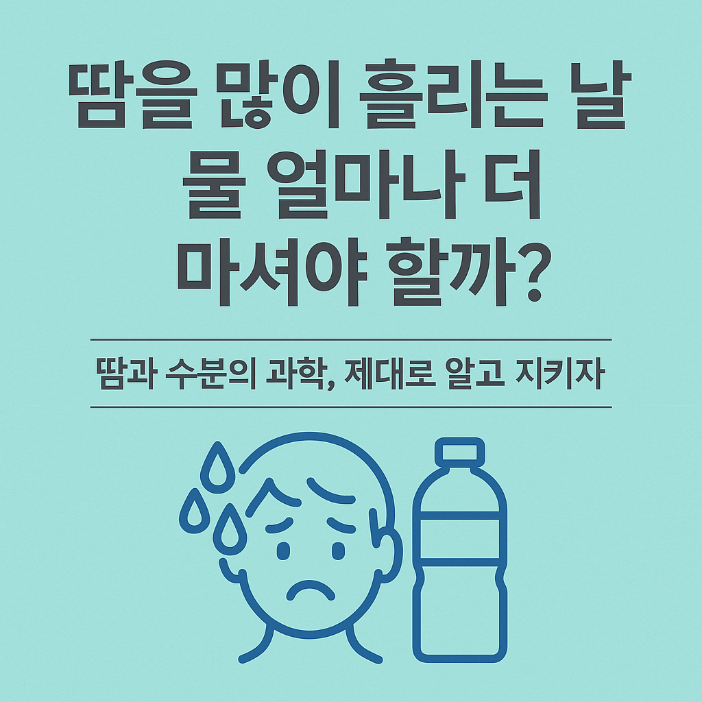 땀 많이 흘리는 날, 물 얼마나 더 마셔야 할까?