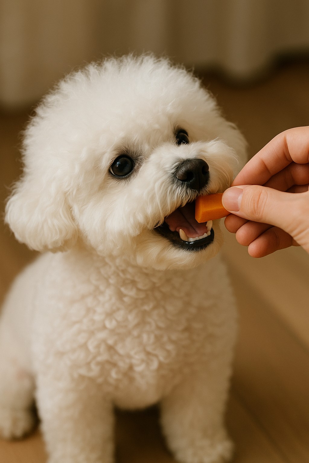 당근 먹는 비숑