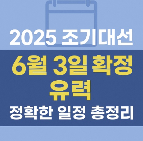 조기대선 일정