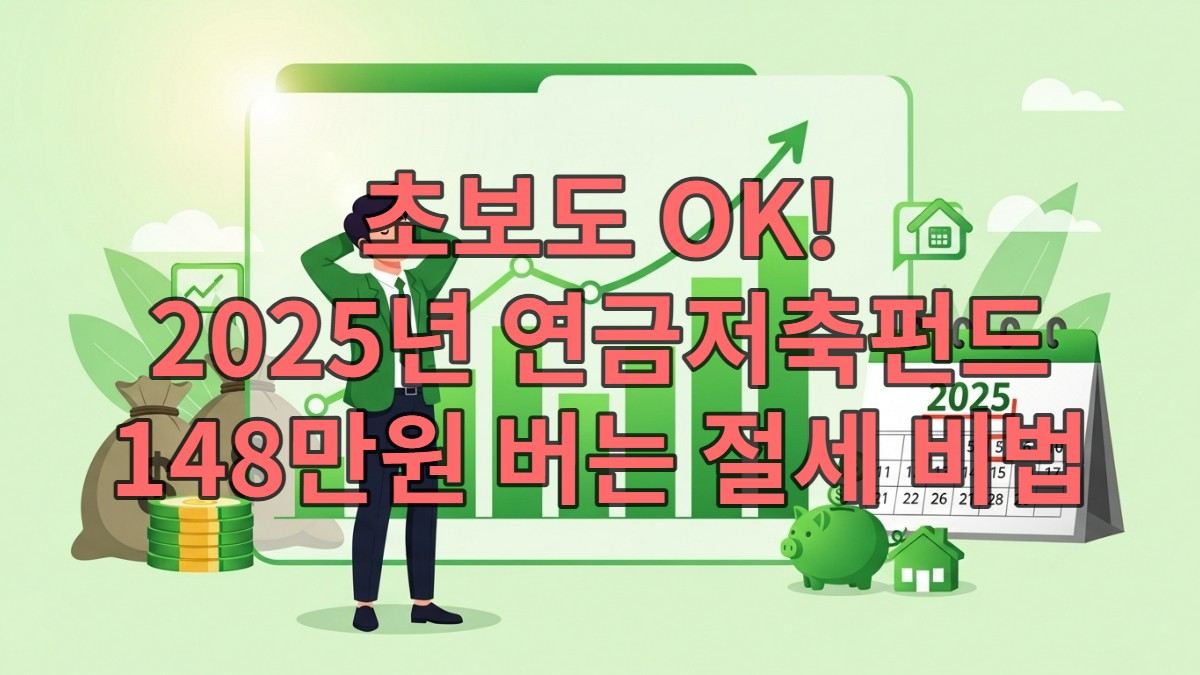 2025년 연금저축펀드 세액공제 혜택으로 최대 148만원을 절세하며 노후를 준비하는 행복한 사람의 모습