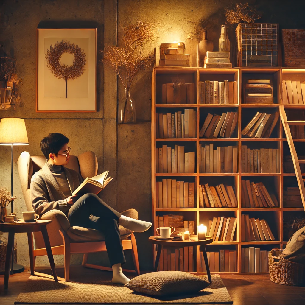 독서를 하는 사람의 모습