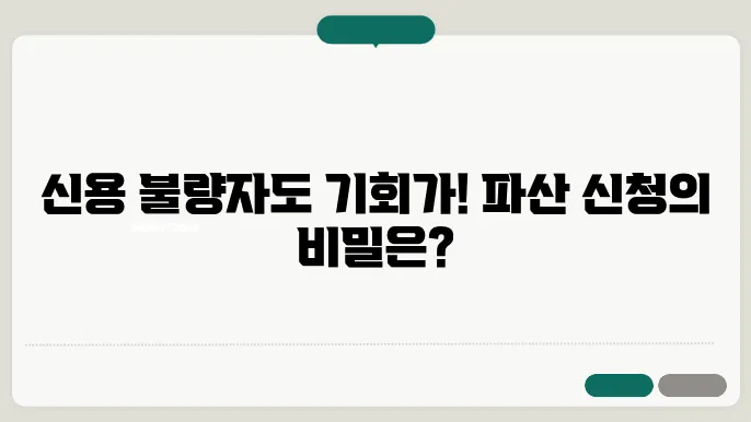 신용 불량자 파산 신청