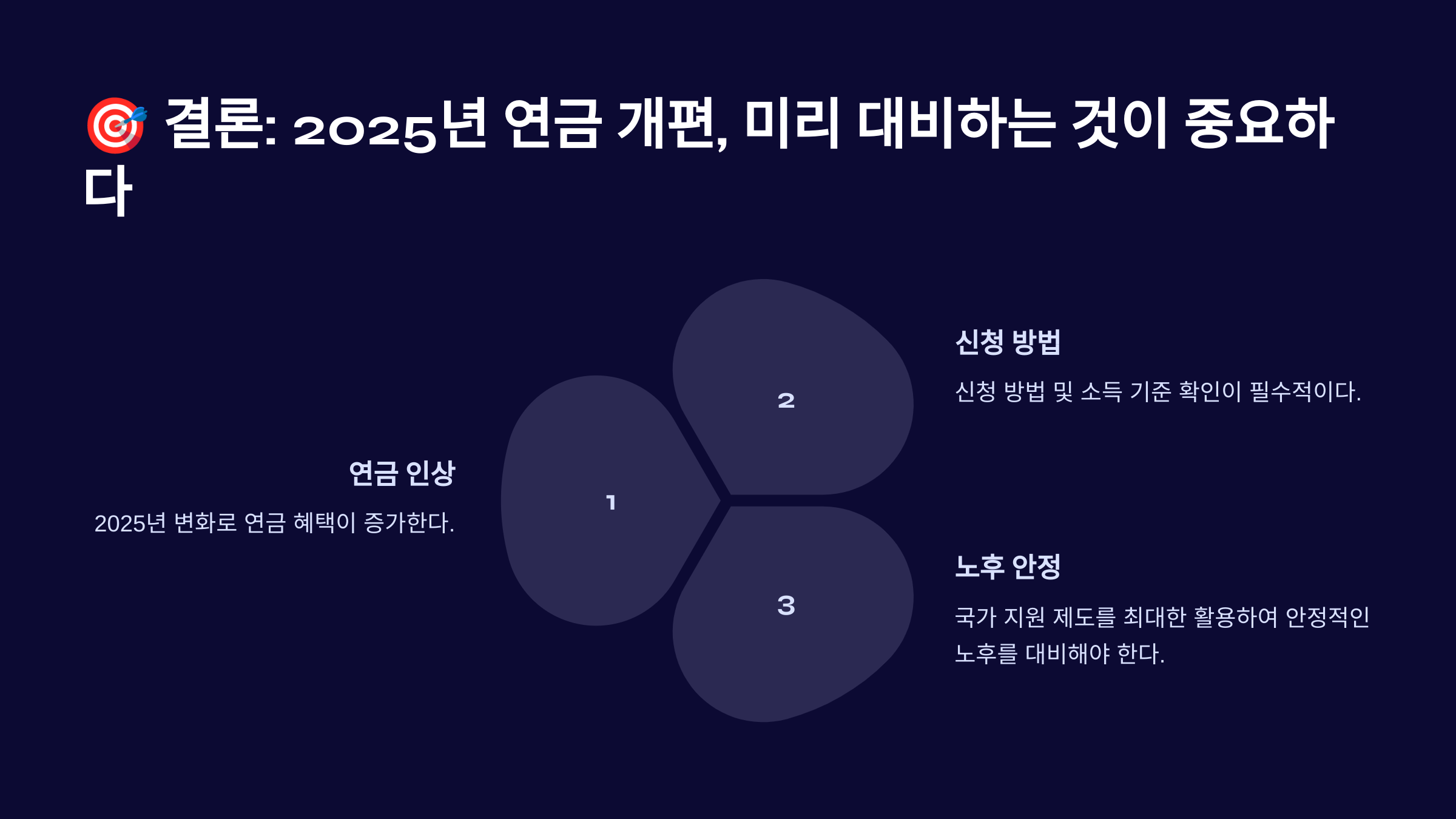 결론: 2025년 연금 개편, 미리 대비하는 것이 중요하다