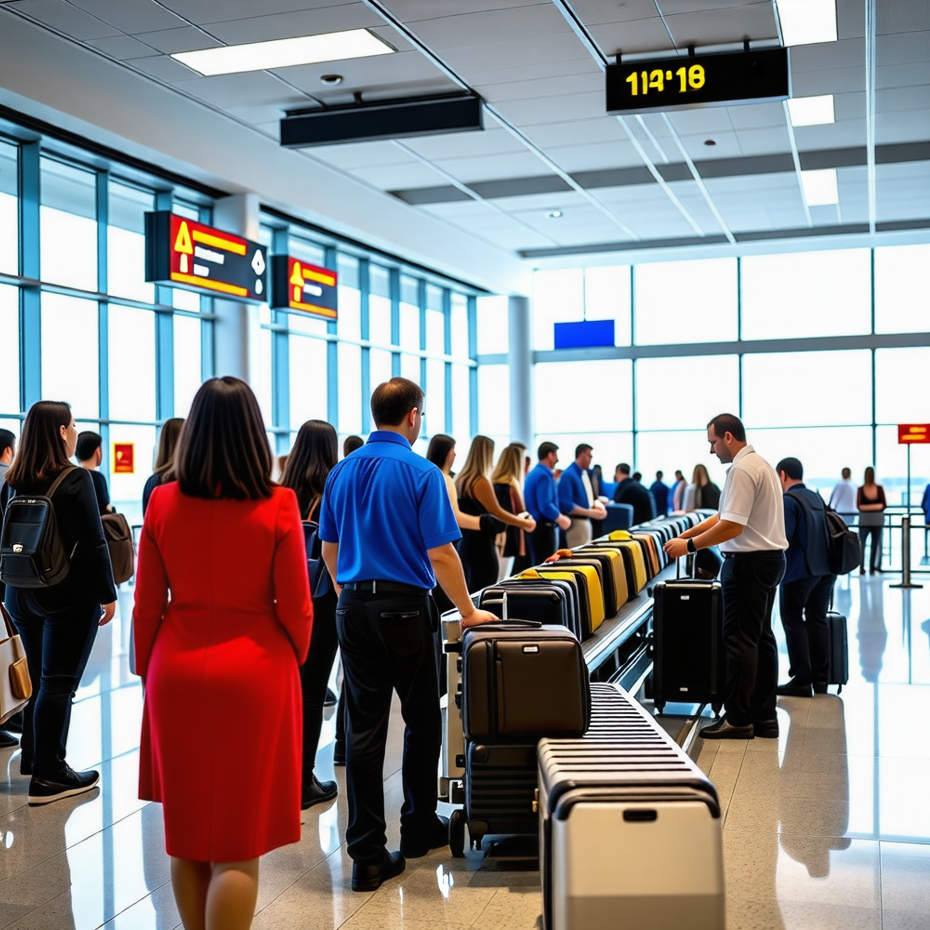 공항 수하물 사진