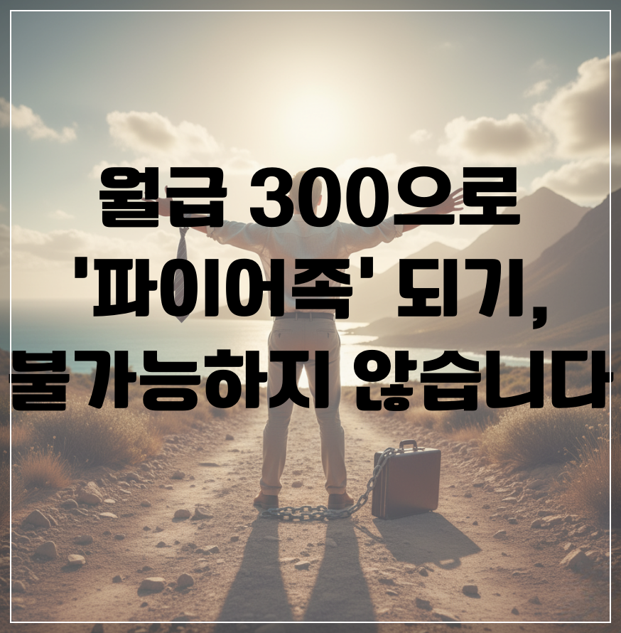 "월급 300으로 '파이어족' 되기, 불가능하지 않습니다 (가장 현실적인 로드맵)"