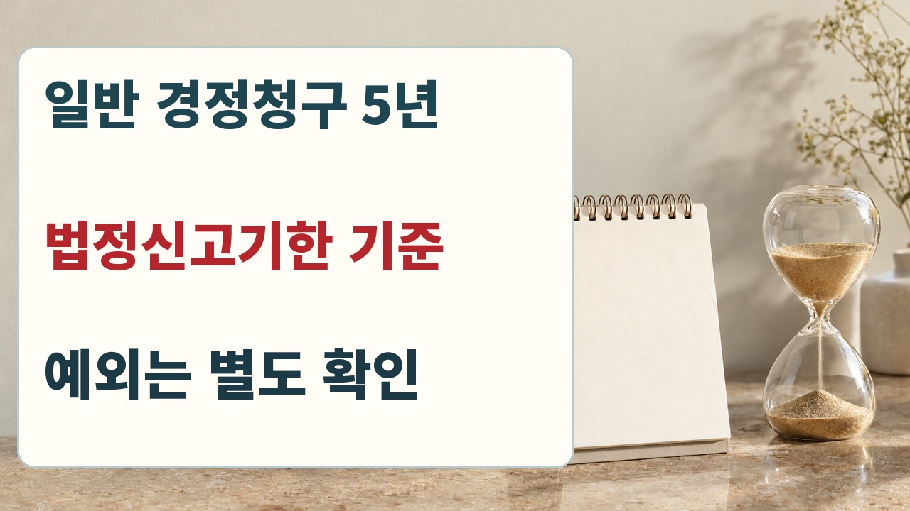일반 경정청구 5년은 법정신고기한 기준이며 예외를 별도로 확인하는 안내