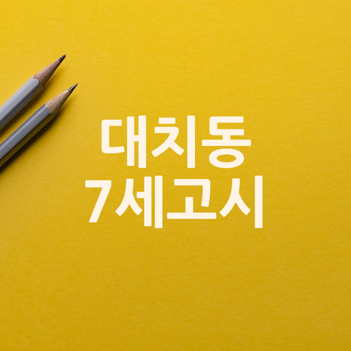 대치동 7세 고시