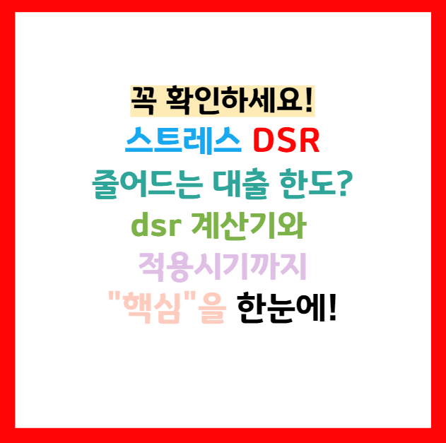 디딤돌 스트레스dsr