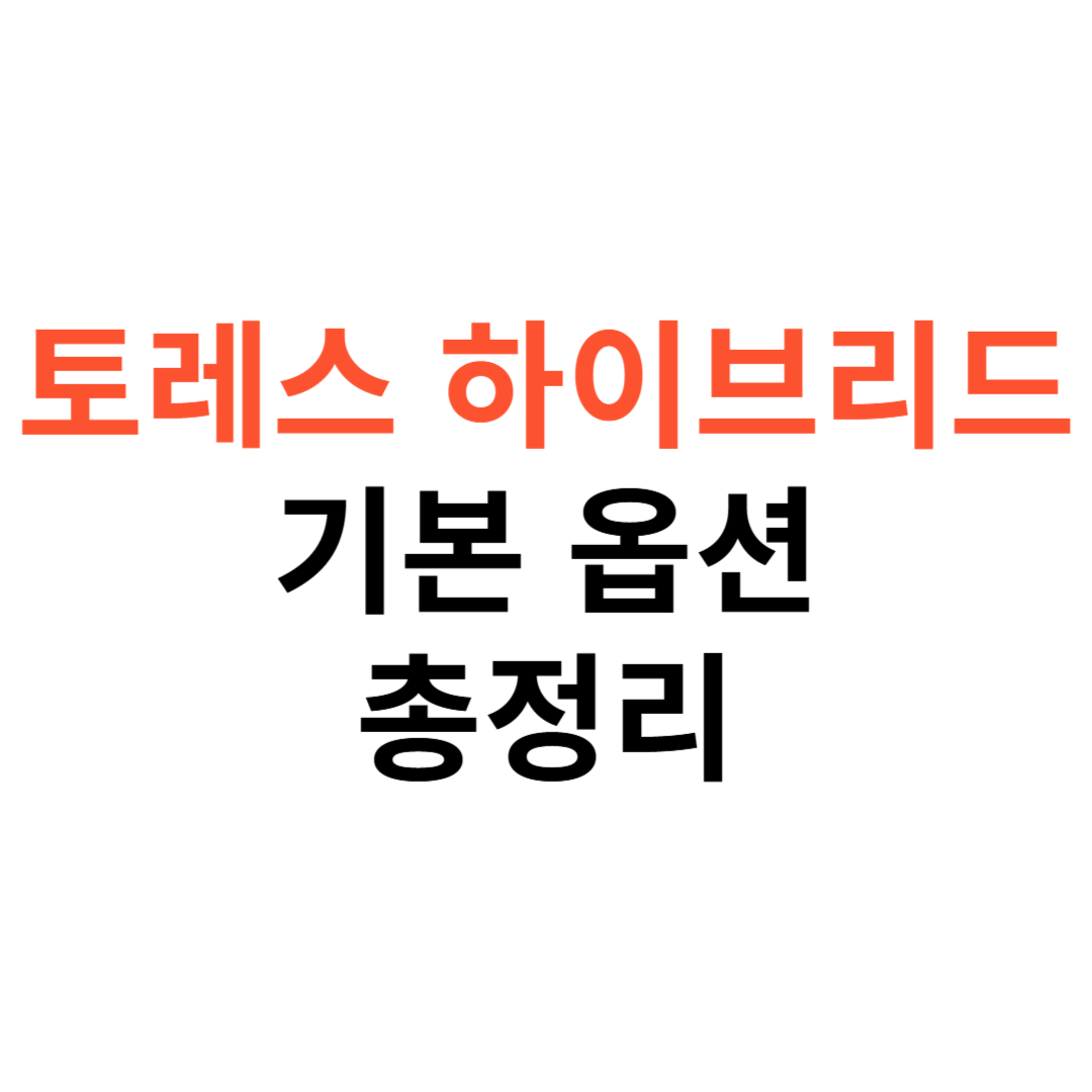 토레스 하이브리드의 기본 옵션