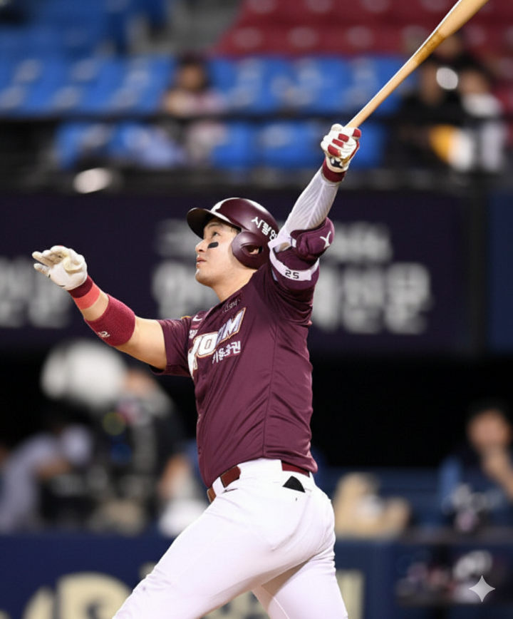 박병호 선수의 시원한 홈런 타격 장면