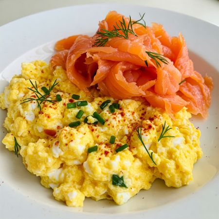 훈제 연어 스크램블 에그