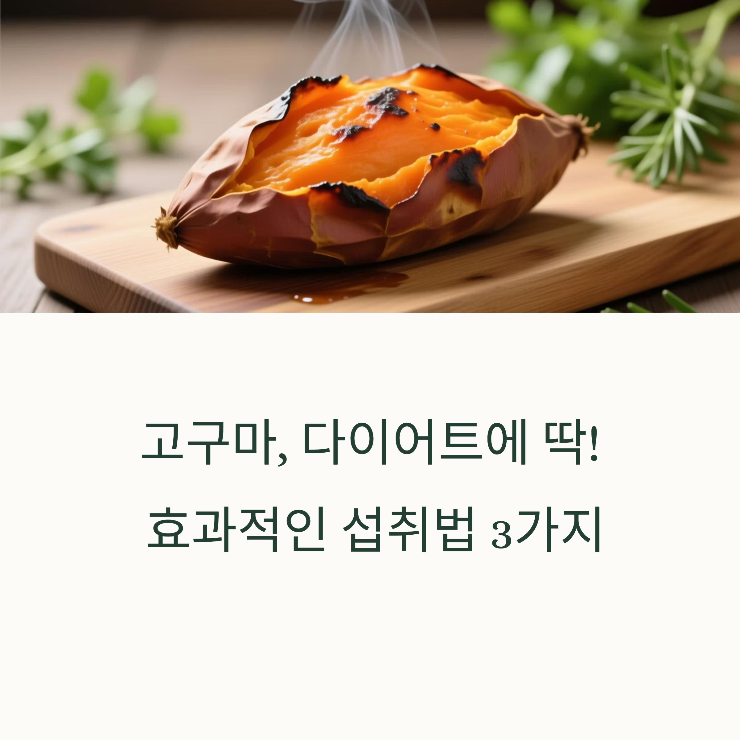 고구마, 다이어트에 적합한 섭취 방법