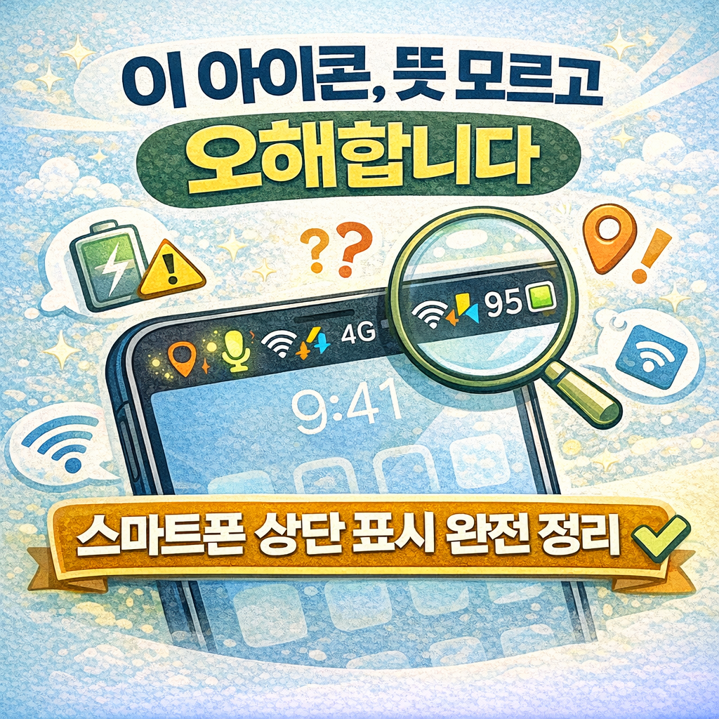 스마트폰 상단 아이콘 의미 모르면 생기는 오해들